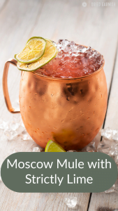 Photo of a Moscow Mule cocktail with dried Lime