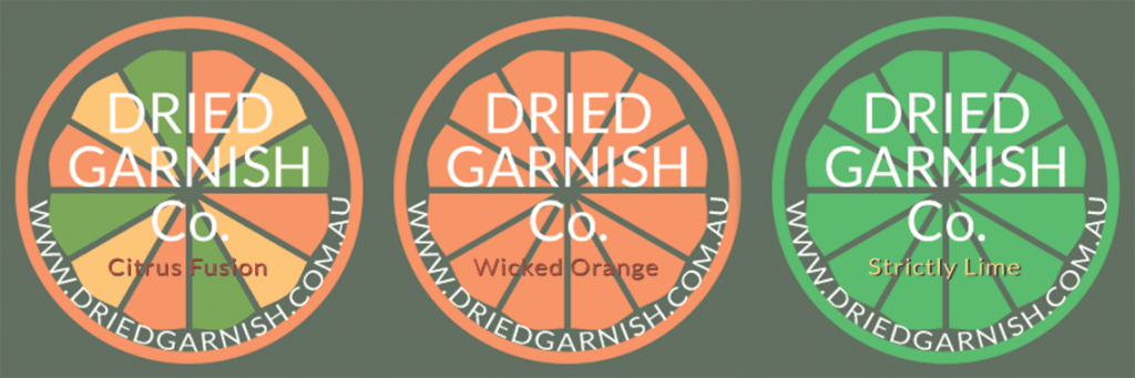 A picture of 3 Dried Garnish Co product logos